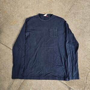 Vtg Y2k LOOPWHEELER Loopwheel Longsleeve Pocket Tee Shirt Med Fit Japan Made